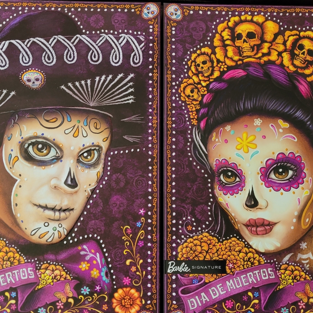 Brand New 2021 Dia de los Muerto Barbie and Ken